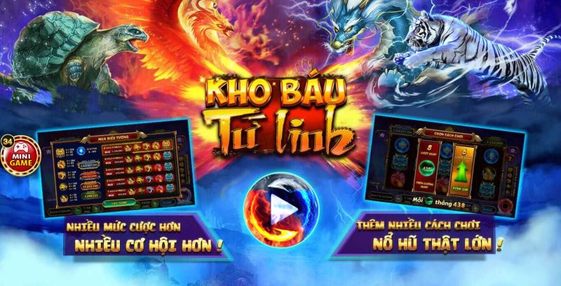 Tìm hiểu về game kho báu tứ linh Vnbet77